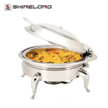 Heißer Verkauf C054 Heavy Duty Luxus Elektrische Runde Rolle Chafing Dish Edelstahl Heizung